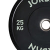 JORDAN Black Rubber Bumper Weight Plates - NEW DESIGN