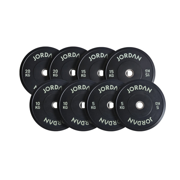 JORDAN Black Rubber Bumper Weight Plates - NEW DESIGN