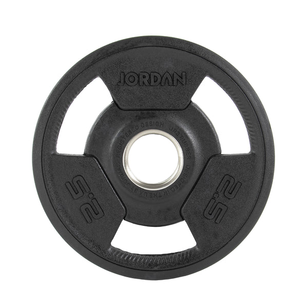 JORDAN® Rubber Tri-Grip Olympic Weight Plates - NEW DESIGN