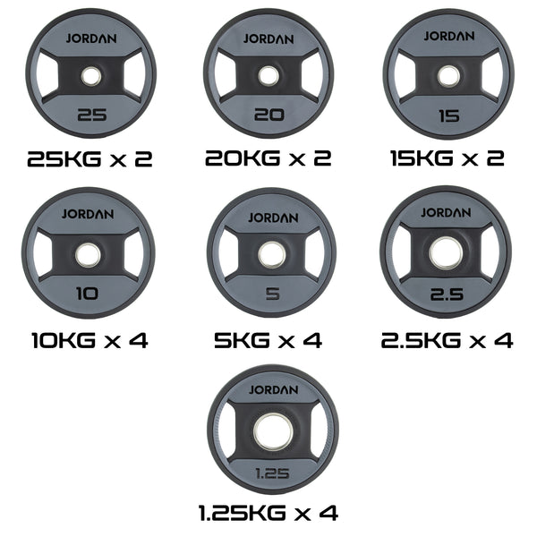 JORDAN Urethane Dual Grip Olympic Plates - NEW DESIGN