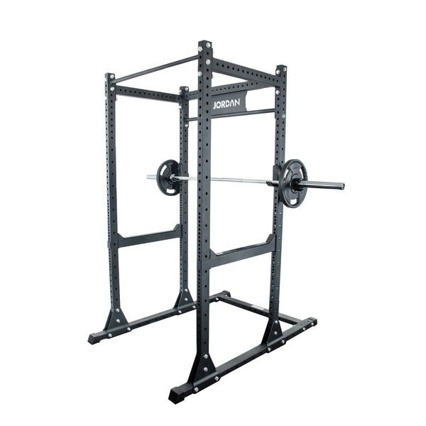 JORDAN® HELIX Freestanding Power Rack [LTR] with J-Hooks & Safety Bar