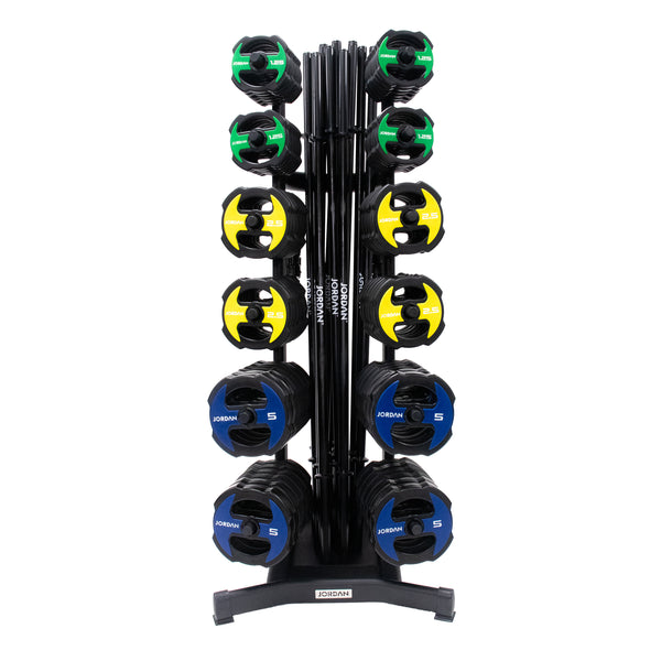 JORDAN® Studio Barbell Racks (Holds 12 Sets/30 Sets)